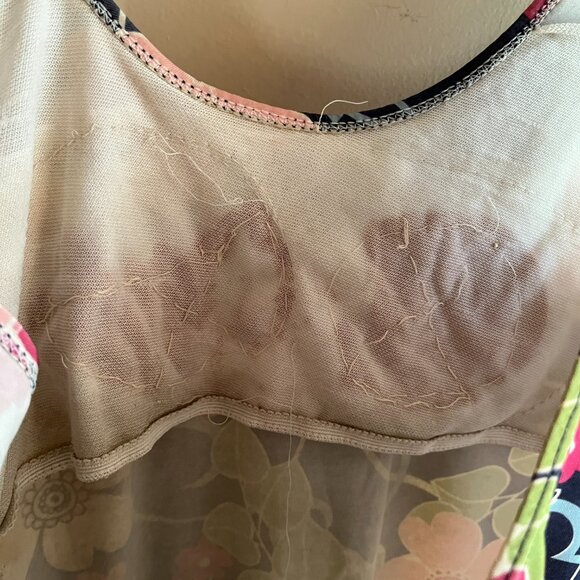 Hawaiian Floral One Piece Swimsuit with Skirt Tropical Resort Bathing Suit - Picture 5 of 8